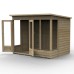 4Life Overlap Pressure Treated 8 x 6 Double Door Pent Summerhouse
